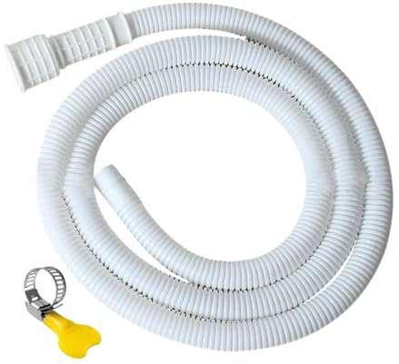 Dehumidifier Drain Hose, Portable Air Conditioner Drain Hose, Drain Hose for Dehumidifier Indoor, with Rubber Adapter and Connect Clamp, Hose Replacement for Most of Dehumidifier