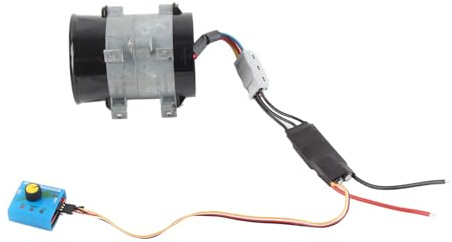 12-V-Turbinen-Boost-Lüfter, elektrisches Hochgeschwindigkeits-Turbinenladegerät mit Regler, Automobil-Boost-Luftansaugventilator, Auto-Elektro-Turbinenleistung, Turbolader, 380 W
