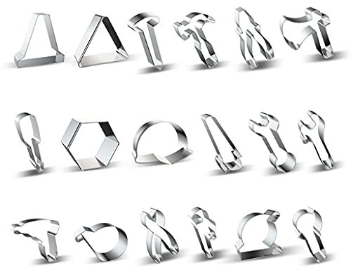 1 Set Edelstahl-Konstruktions-Ausstechformen-Set Gadgets Ausstechformen-Set Hammer Keksausstecher Schraubenschlüssel Keksformen