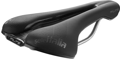 Selle Italia FLITE Boost Gravel TI 316 Superflow - Sella Bici Gravel, Foro Anatomico, Imbottitura Leggera, Ammortizzatori - Taglia S3, Nero
