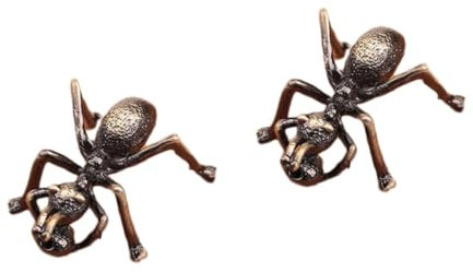 COLLBATH 2 Stücke Handgemachte Tee Haustier Ant Dekorationen Für Deckel Tee Zubehör Metall Ant Stand