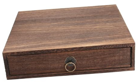 LALADEFIEE Mehrschichtige Schubladen-Tee-Box Aus Massivholz Für Pu'Er Tee Mit Vintage Design Und Atmungsaktiver Aufbewahrung 9.84X9.45X2.17In Teekuchenbox Für Küche Und Teezubehör