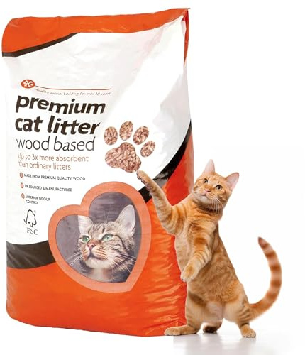 Easy To Use Ultra Absorbent Premium Cat Litter Wooden Pellets | Odour Controlled Soft Bedding