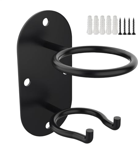 Nexusectar Wandhalterung für Baseballschläger – -Wandhalterung, 2-in-1 Metall-Baseballhalter, Baseball-Ringhalter, Baseball-Sport-Zubehör, Baseballschläger-Ständer für Baseballs, Hockey, Softbälle
