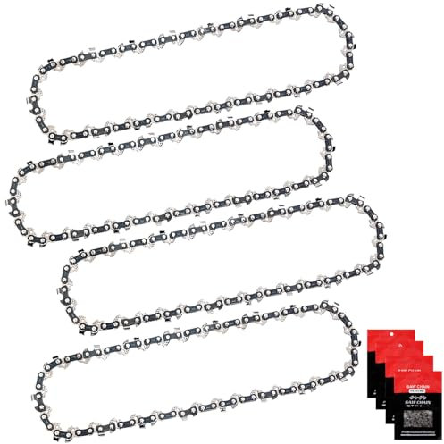Eyoloty 4 catene per motosega, 30 cm, passo 3/8 l, 1,1 mm, 46 maglie, compatibile con Husqvarna T540, Makita UC 3020A, UC3010A, UC3041A, Dolmar ES2A, ES4A, ES31A, ES32A e molto altro ancora