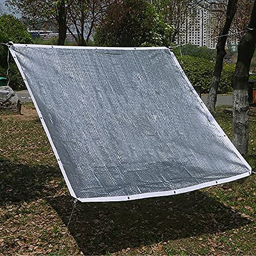 Tenda parasole in lamina di alluminio per giardino e patio per piante e serra (dimensioni: 3 x 6 m, colore: bianco)