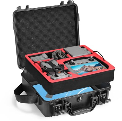 FPVtosky Valise pour DJI Mini 5 Pro/Fly More Combo Plus, Sac de Transport à Double Couche pour Mini 5 Pro, Compatible avec RC 2/RC-N3, Batterie, Chargeur et Autres Accessoires [Seulement Le BOÎTIER]