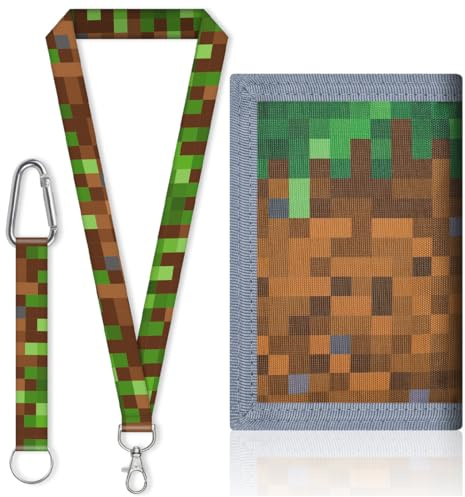 Teegxddy 1psc Cartera Pixel Cartera infantil para videojuegos Cartera para Niños Monedero Niño Niñas,para Niños Regalos de Cumpleaños(Incluye cordón) (C)