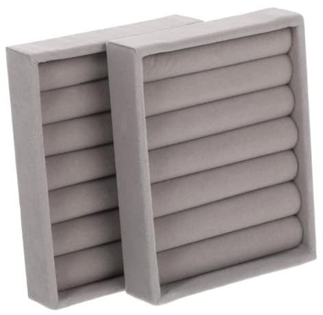 DECORNIJIA Lot de 2 Coffrets à Bijoux pour Bagues Inserts en Feutre Doux, Rangement Compact et Élégant pour Voyage et Usage Quotidien