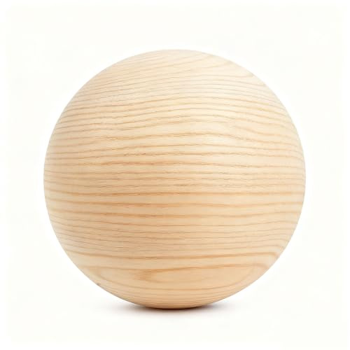 VOLWCO Palla di Legno Rotonda di Pino Naturale da Sfera Tonda, Superficie Liscia, per Artigianato Creativo DIY Decorazioni Giocattoli e Accessori Fai da Te(Size:20cm（1pcs）)