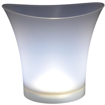 SkyPOOU Seau à glace LED facile à nettoyer - Tonneaux lumineux en polypropylène pour le divertissement