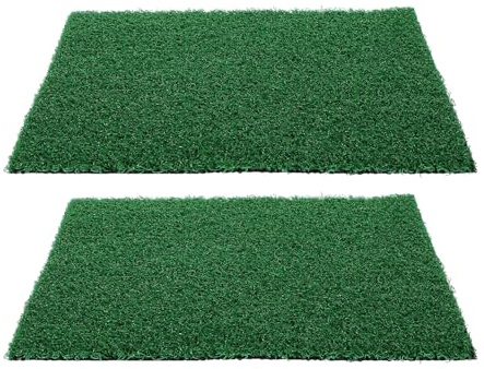Parliky 2pcs Artificial Aquarium Grass Mat Fish Tank Decoration Rug Simulated Water Plants Turf for Turtle Basking Reptile Terrarium Carpet Landscaping