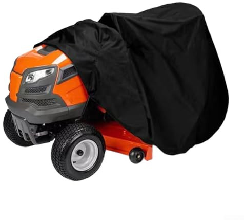 HEBEOT Telo Oxford 420D per equitazione, tosaerba, impermeabile, antipolvere, copertura protettiva per attrezzature da giardino, 183 x 137 x 117 cm, nero