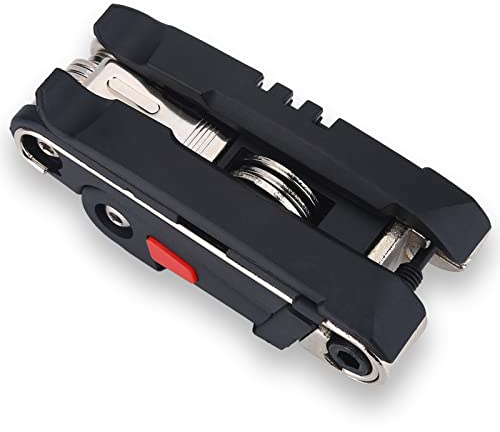 Pssopp Outil Multifonction pour Vélo 16 en 1, Conception Compacte, Matériaux Durables, Multifonction pour le Vélo de Montagne et les Réparations