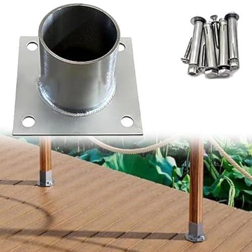 base poste Brida De Piso De Poste De Cerca De 30 40 50 80 100 120 Mm De Altura, Base De Anclaje De Brida De Acero Inoxidable, Soporte De Soporte(ID x H 25 X 30mm)