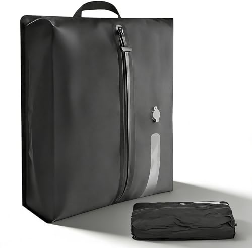 Vacuum Bags for Travel, IP67 Reusable Vacuum Compression Bags Lightweight Storage Bag Space Saver Suitcase Backpack Organizer for Clothes Bedding Luggage (17L)