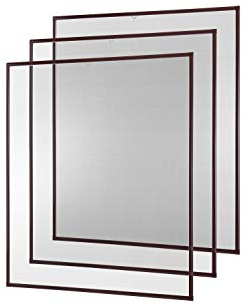empasa Insektenschutz Fliegengitter Fenster Alurahmen Basic weiß, braun oder anthrazit, 130 x 150 cm 3er SET