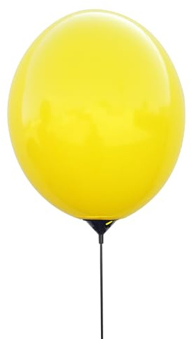Reusable Balloon Window Kit with removable clip and pole, Car Dealership Advertising, Weatherproof Vinyl (Yellow)