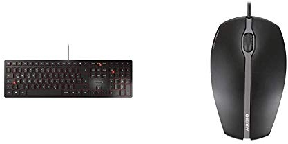 CHERRY KC 6000 Slim & ERRY GENTIX Corded Optical Mouse Schwarz