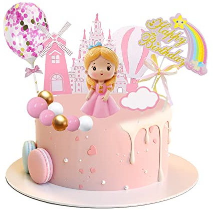 14 Pcs Prinzessin Cake Topper,Prinzessin Kuchen Dekoration,Prinzessinnen Tortendeko,Shower Deko Girl,für Kuchen Dekoration Hochzeit Geburtstag Party Dekorationen