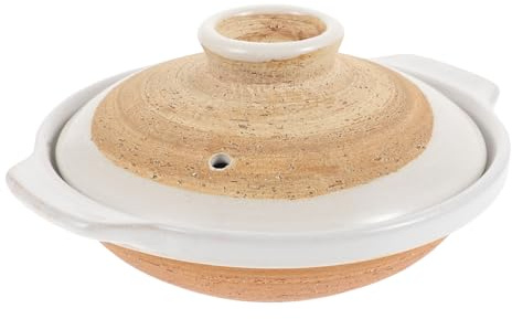 Hemoton Pot en argile avec couvercle Donabe japonais en céramique : casserole en faïence - Pot en argile - Cuisine japonaise Donabe Céramique - Marmite à soupe
