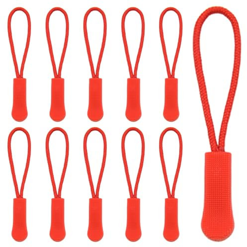 Hocansen Reißverschlussschieber, 66 mm, Rot, Ersatz für Rucksäcke, Kleidung, Geldbörsen, 50 Stück