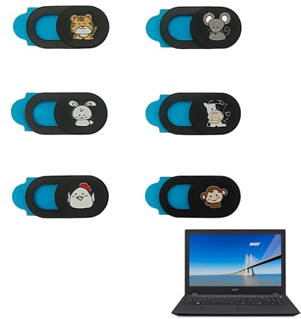 Unidades Webcam Cover Web Deslizador Cubierta Webcam Cubierta de Cámara Deslizante Ultra Delgada Protege la Privacidad Para la Protección de Cámaras de Ordenador, Cámaras de Teléfono Móvil (6 piezas)