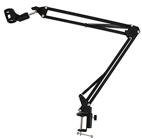 Microphone Arm Stand, Iron Alloy Microphone Scissor Holder, Adjustable Fixed Holder for Home