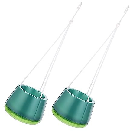 Toddmomy 2pièces Pot De Suspendu Auto-Absorbant Vert pour Décoration De Plantes Intérieures Et Extérieures