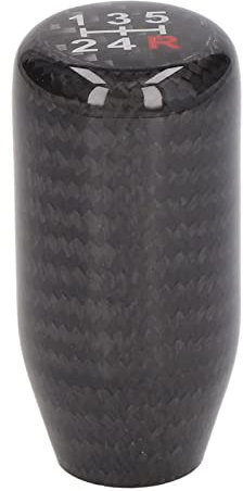 Akozon Pomello del Cambio in Fibra di Carbonio Pomello del Cambio in Fibra di Carbonio 5 Marce Nero Tocco Confortevole Superficie Liscia Sostituzione per