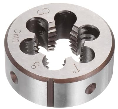 QUARKZMAN Terrajas Redondas Rosca 1-8 UNC (Derecha) Terraja de Corte de Tornillo de Acero para Herramientas de Reparación