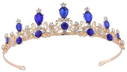 Strass-Prinzessinnen-Diadem für Braut, Hochzeit, Abschlussball, Hochzeit, Party, Halloween, Kostüm, Haar-Accessoires