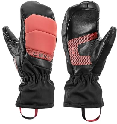 LEKI Damen Griffin Base 3D Handschuhe, Black-rosé, 7