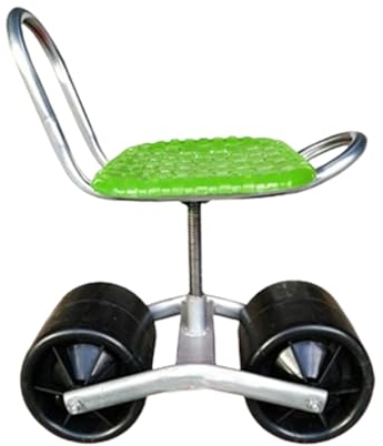 Gartenwagen, höhenverstellbarer Gartenhocker, um 360 Grad drehbarer Gartenwagen, grün, für Gärten, Rasen, Gemüsegewächshäuser