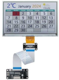 SEENGREAT 7.3 Zoll 7-Farben E-Paper Display für Raspberry Pi/Arduino/STM32, 800x480 Pixel, mit Treiberplatine und PH2.0-Anschlusskabel