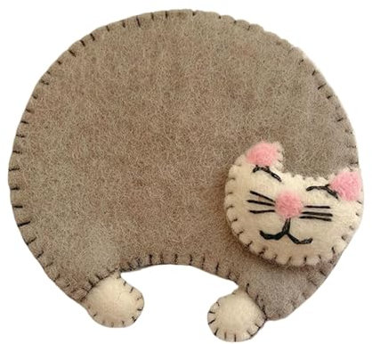 Sottobicchiere portabicchieri in feltro, sottobicchiere in feltro, tovagliette resistenti al calore, sottobicchiere per tavolo, soggiorno, cucina, 13 x 13 x 0,39 cm