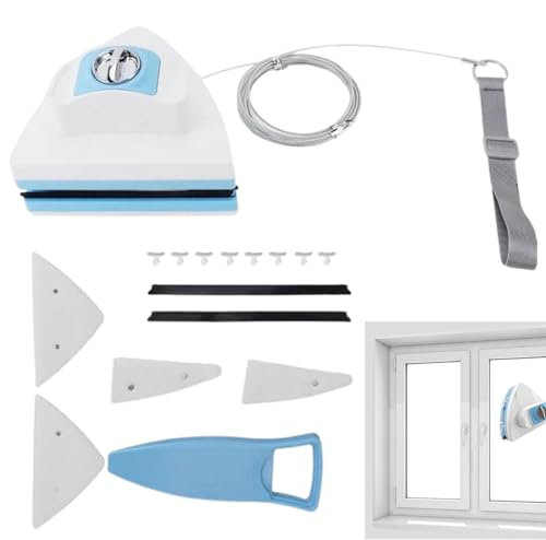 Outil de nettoyage de pare-brise – Nettoyeur de vitres magnétique, nettoyeur de lavage magnétique | Essuie-glace double couche haute altitude pour fenêtres de grande hauteur, outil de nettoyage de