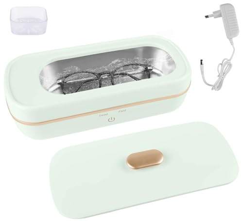 Nettoyeur à ultrasons, 420 ml, avec 2 modes, 48 000 Hz, pour lunettes, bagues, bijoux, prothèses dentaires, montres, pièces de monnaie, acier inoxydable