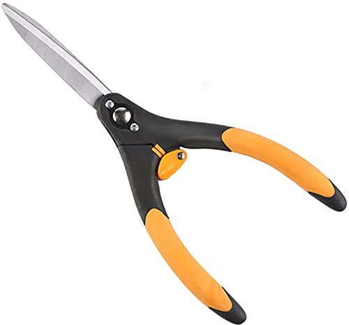 Garden Hedge Shears Gardening Tools for Trimming Borders Boxwood and Bushes with Carbon Steel Sharp Blades