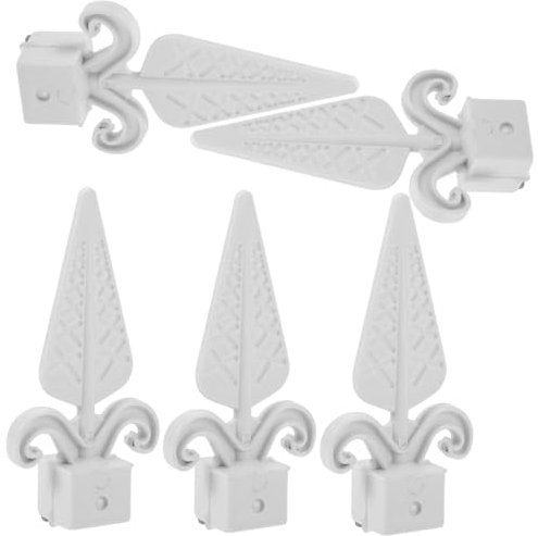 SHINEOFI 10pcs White Fence Topper Finials Spike for Garden Fence Gate Post Outdoor Yard Decoration Sharp Pointed Post Caps