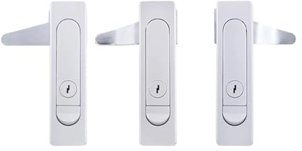 3Sets Zinc Alloy MS730 Plane Locks Matte for Distribution Cabinet Lock Kit Box Tin Trunk Locker(3set-Silver with Key)