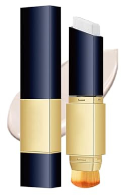 Weißer Concealer Stick, 2-In-1 Double Head Foundation Stick Mit Pinsel, Tragbarer Makeup Farbwechsel Concealer, Hydrating Lightweight Foundation Stift (Elfenbeinweiß)
