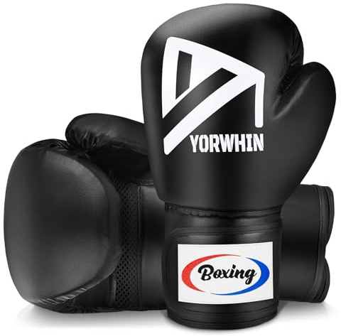 JUOIFIP Gants de Boxe Gants MMA Hommes Femmes Adultes pour Sac de Frappe Kickboxing, Gants d'Entraînement Muay Thai 12oz