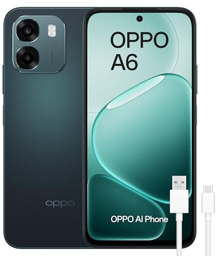 OPPO Smartphone A6 6GB + 256GB, Cámara 50MP, Batería 6550 mAh (Negro)