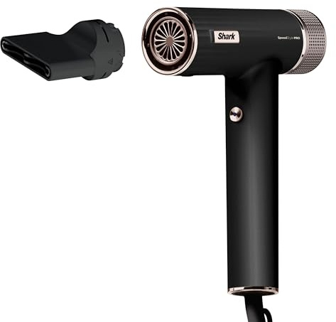 Shark SpeedStyle Pro Hair Dryer with Turbo Concentrator, High Performance High-Velocity Hair Dryer for All Hair Types w/Scalp Shield Technology, Lightweight, No Heat Damage, Black HD701UK