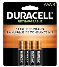 Duracell - Batterie AAA ricaricabili - Batteria tripla A a lunga durata, multiuso per la casa e il business - 4 pezzi