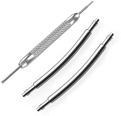 masar 18mm Ø 1.5mm Incurvé Courbé Premium Pompes Barrettes Barres à Ressort pour Montre Livrée avec Un Outil 18 Incurvé 1.5mm