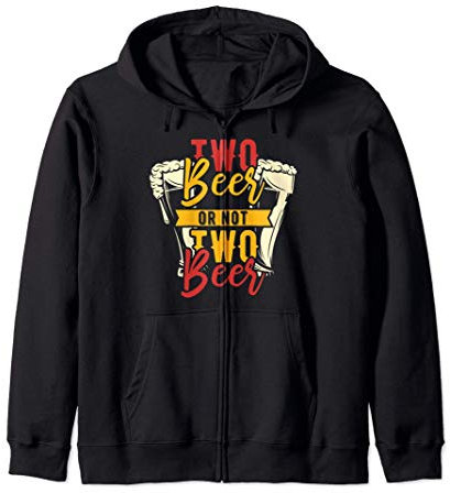 Due birre o non due birra divertente regalo bevente Felpa con Cappuccio