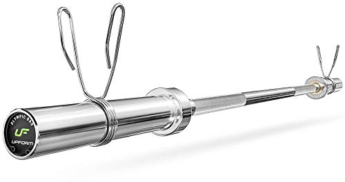 Marbo Sport - Langhantelstange, Hantelstange, Krafttraining Stange für Hantelgewichte - Olympia 150 cm UF-G150-OLI-CH - aus Stahl, mit Rändelgriff, Armtrainer Fitnessgeräte Sportgeräte für Zuhause