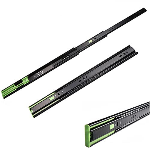 Duchunsheng 2 Stück Schubladenschienen 300 400 500mm Softclose Schwerlastauszug Schienen Schubladen Kugellager, Schubladendämpfer Mit Selbsteinzug, Schwere Belastbarkeit 50 Kg